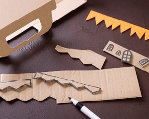 Gebruik verpakkingen voor Halloween-versieringen