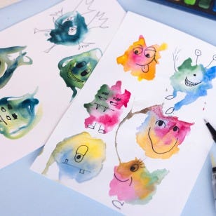 Collagefoto - aquarelmotieven
