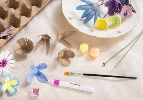 Inspiratiebeeld - Paasbloemen worden geproduceerd door eiertrays