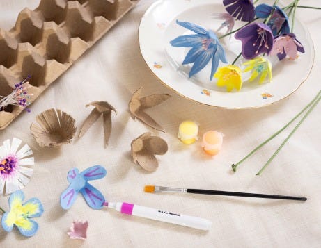 Inspiratiebeeld - Paasbloemen worden geproduceerd door eiertrays