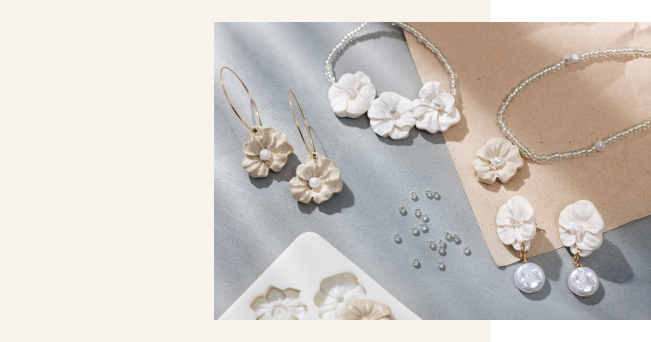 Sieraden gemaakt van sieradenklei