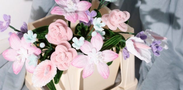 Chenille-bloemen
