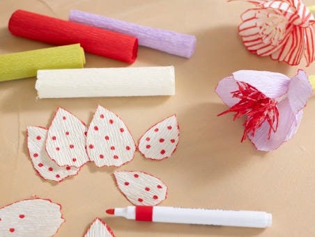 Inspirerend beeld voor crêpepapiertechnieken