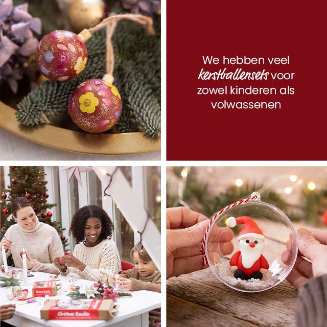 Collagebeeld - Kerstballen
