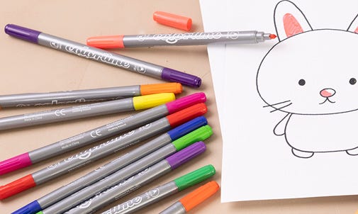 Colortime-markeringen op tafel