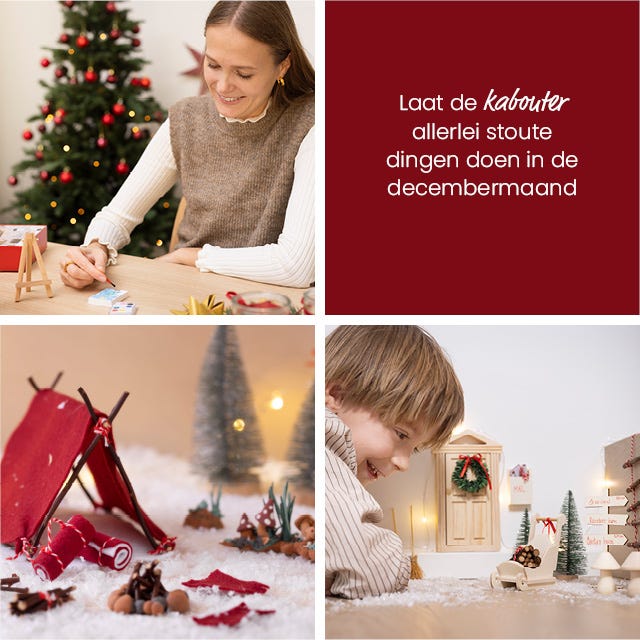 Collage met de deur van de elf. Inspirerende foto's.