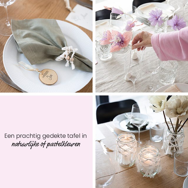 Collagefoto - Feestelijke tafelsetting