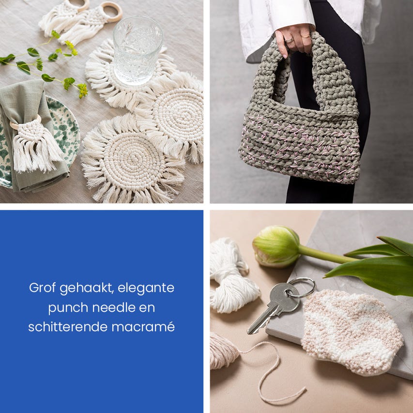 Collageafbeelding - Verschillende inspiratie voor haakprojecten