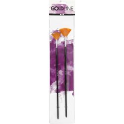 Gold Line Waaierpenselen, afm 4+8, L: 29-30 cm, B: 2-3 mm, Waaier, 2 stuk/ 1 doos