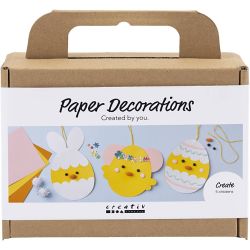Mini Hobbyset Decoraties van Papier, Karton met decoratie, 1 set