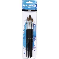Aquarelpenselen, 4 stuk/ 1 doos