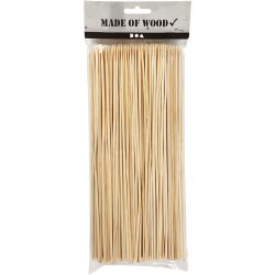 Bamboe stokken, L: 25 cm, dikte 3 mm, 200 stuk/ 1 doos