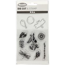 Stempels en snijmallen, dieren en groen, afm 2,5-6 cm, 1 doos