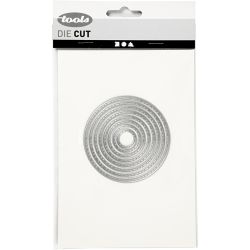 Stans- en embossing mallen, cirkels, d 1,5-7 cm, 1 stuk