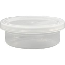 Plastic potje met deksel
