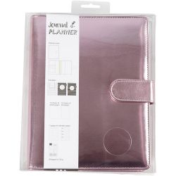 Planner / Bulletjournal, afm 19x23,5x4 cm, ringband, roze, 1 stuk
