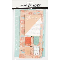 Post-it en boekenlegger set, afm 10,3x22 + 13,8x22 cm, goud, rood, koraal, 2 vel/ 1 doos