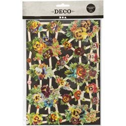 Vintage plaatjes, viooltje, vel 16,5x23,5 cm, 2 vel/ 1 doos