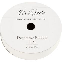 Cadeaulint, B: 18 mm, matt, wit, 25 m/ 1 rol