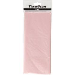 Tissuepapier, vel 50x70 cm, 17 gr, lichtroze, 10 vel/ 1 doos