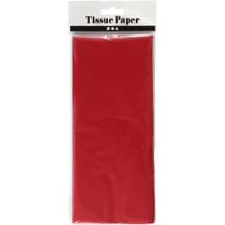 Tissuepapier, vel 50x70 cm, 17 gr, rood, 10 vel/ 1 doos