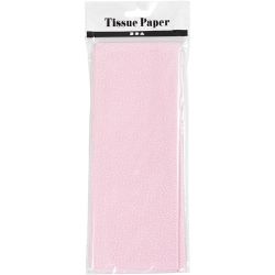 Tissuepapier, met stippen, vel 50x70 cm, 14 gr, lichtrood, 6 vel/ 1 doos