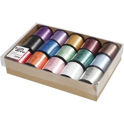 Cadeaulint, B: 10 mm, glossy, diverse kleuren, 15x50 m/ 1 doos