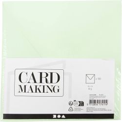 Gekleurde enveloppen, afmeting envelop 16x16 cm, 80 gr, diverse kleuren, 10x10 stuk/ 1 doos