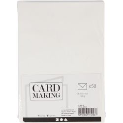 Enveloppen, afmeting envelop 11,4x16,2 cm, 120 gr, off-white, 50 stuk/ 1 doos