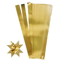 Vlechtstroken, L: 45 cm, B: 10 mm, d 4,5 cm, goud, 100 stroken/ 1 doos
