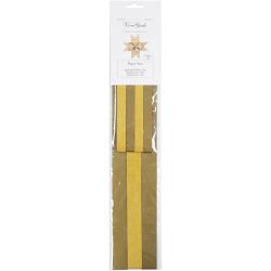 Papieren vlechtstroken, L: 44+78 cm, B: 15+25 mm, d 6,5+11,5 cm, glitter,vernis, goud, 40 stroken/ 1 doos