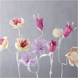 Crêpepapier, vel 25x60 cm, Crêpe-verhouding: 180%, 105 gr, paars/roze harmonie, 8 vel/ 1 doos
