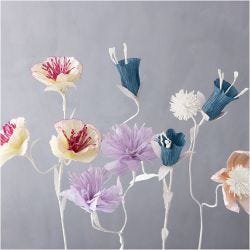Crêpepapier, vel 25x60 cm, Crêpe-verhouding: 180%, 105 gr, blauw/groen harmonie, 8 vel/ 1 doos