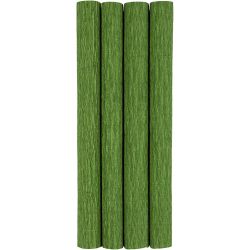 Crêpepapier, vel 25x60 cm, Crêpe-verhouding: 180%, 105 gr, lime groen, 4 vel/ 1 doos