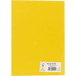 Gekleurd Karton, A4, vel 210x297 mm, 180 gr, sun yellow, 20 vel/ 1 doos