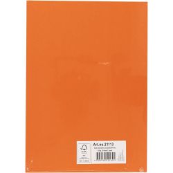 Gekleurd Karton, A4, vel 210x297 mm, 180 gr, oranje, 20 vel/ 1 doos