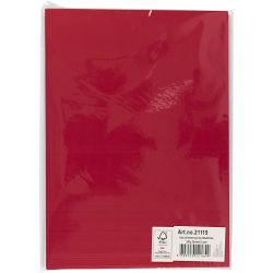 Gekleurd Karton, A4, vel 210x297 mm, 180 gr, kerstrood, 20 vel/ 1 doos