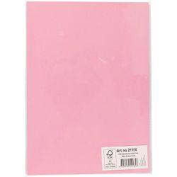 Gekleurd Karton, A4, vel 210x297 mm, 180 gr, lichtroze, 20 vel/ 1 doos