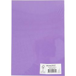 Gekleurd Karton, A4, vel 210x297 mm, 180 gr, paars, 20 vel/ 1 doos