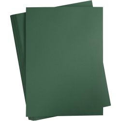 Gekleurd Karton, A2, vel 420x594 mm, 180 gr, donkergroen, 100 vel/ 1 doos