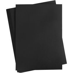 Gekleurd Karton, A2, vel 420x594 mm, 180 gr, zwart, 100 vel/ 1 doos