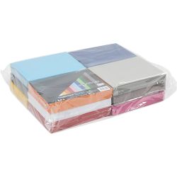 Gekleurd karton, A6, vel 105x148 mm, 180 gr, diverse kleuren, 12x100 vel/ 1 doos