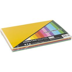Lentekarton, A5, vel 148x210 mm, 180 gr, diverse kleuren, 60 div vellen/ 1 doos