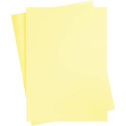 Gekleurd Karton, A2, vel 420x594 mm, 180 gr, lichtgeel, 10 vel/ 1 doos