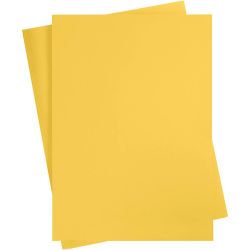 Gekleurd Karton, A2, vel 420x594 mm, 180 gr, sun yellow, 10 vel/ 1 doos