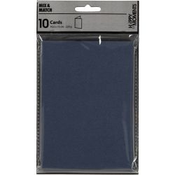 Kaarten, afmeting kaart 10,5x15 cm, 220 gr, blauw, 10 stuk/ 1 doos