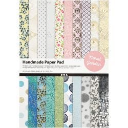 Handgeschept Papier, A4, vel 210x297 mm, 110-150 gr, 20 vel/ 1 doos