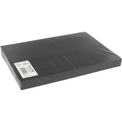 Gekleurd Karton, A4, vel 210x297 mm, 200 gr, zwart, 100 vel/ 1 doos