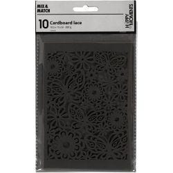 Patroonkarton, vel 10,5x15 cm, 200 gr, zwart, 10 stuk/ 1 doos