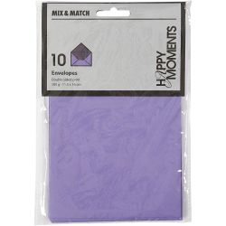 Envelop, afmeting envelop 11,5x16 cm, 100 gr, donkerpaars/paars, 10 stuk/ 1 doos